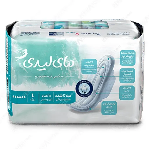 تصویر 7 عددی نوار بهداشتی نیمه ضخیم شب مای لیدی مناسب پوست حساس