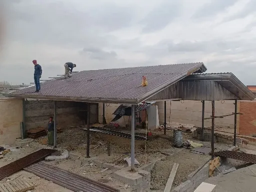 تصویر سقف شیروانی آلاچیق سردرب آردواز و تعمیرات