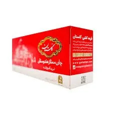 تصویر چای کیسهای ممتاز گلستان با عطر هندوستان – کارتن ۲۴ بسته ۲۵ عددی