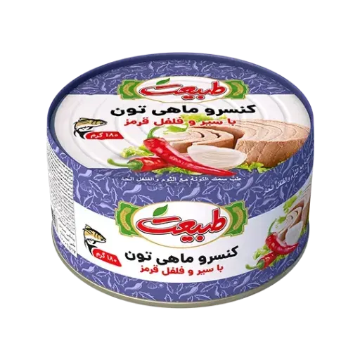 تصویر 24 عدد کنسرو ماهی تون با سیر و فلفل طبیعت 180 گرمی