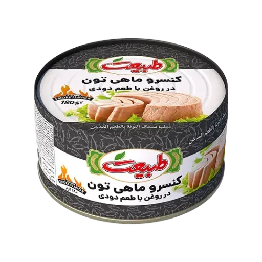 تصویر 24 عدد کنسرو ماهی تون دودی طبیعت