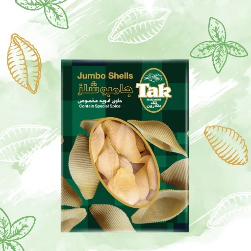 تصویر کارتن 20 عددی ماکارونی جامبو شلز تک ماکارون 500g