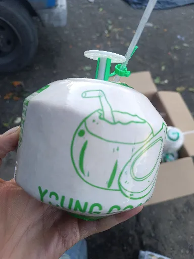 تصویر فروش آب نارگیل طبیعی