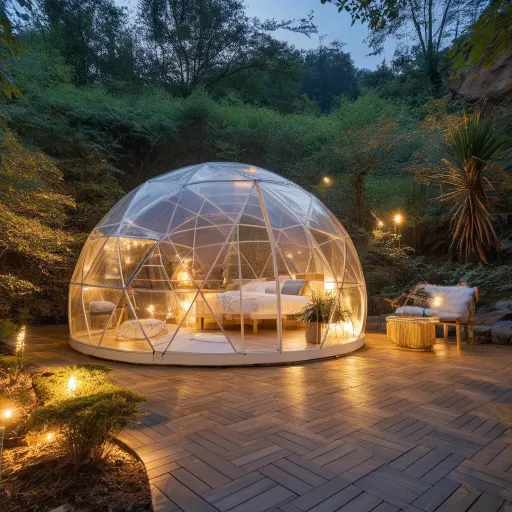 تصویر آلاچیق توپی شفاف برای مراسمات و جشن